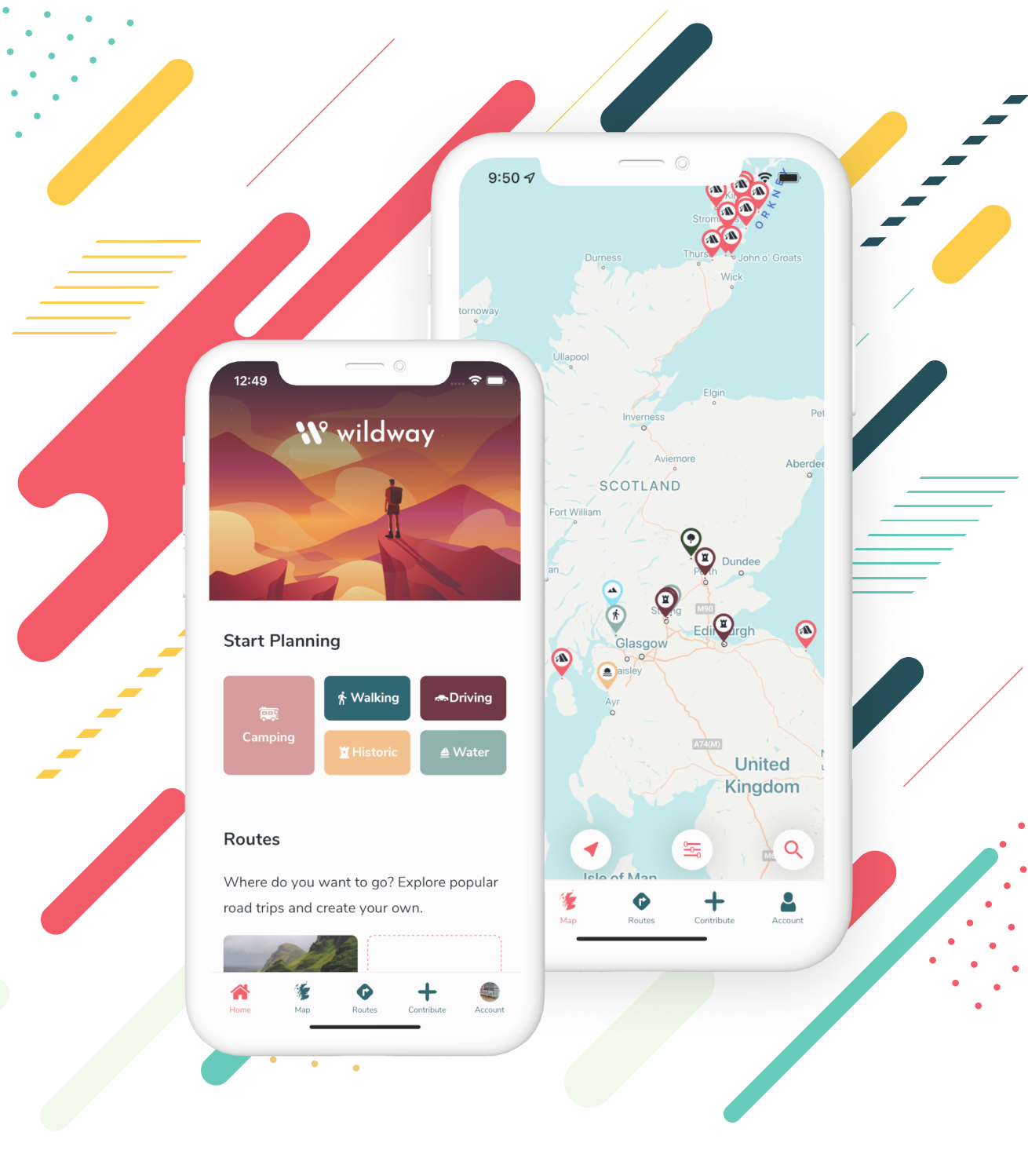 wildway app homescreen